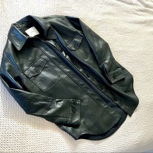 Aritzia Ganna Shirt Jacket - Faux Leather - XS